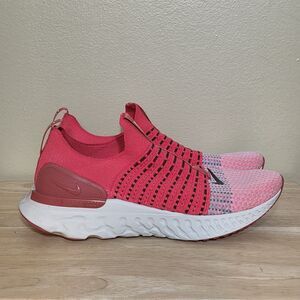 Nike React Phantom Run Flyknit 2 Siren Red Black White DV2145-600 Mens Size 10.5